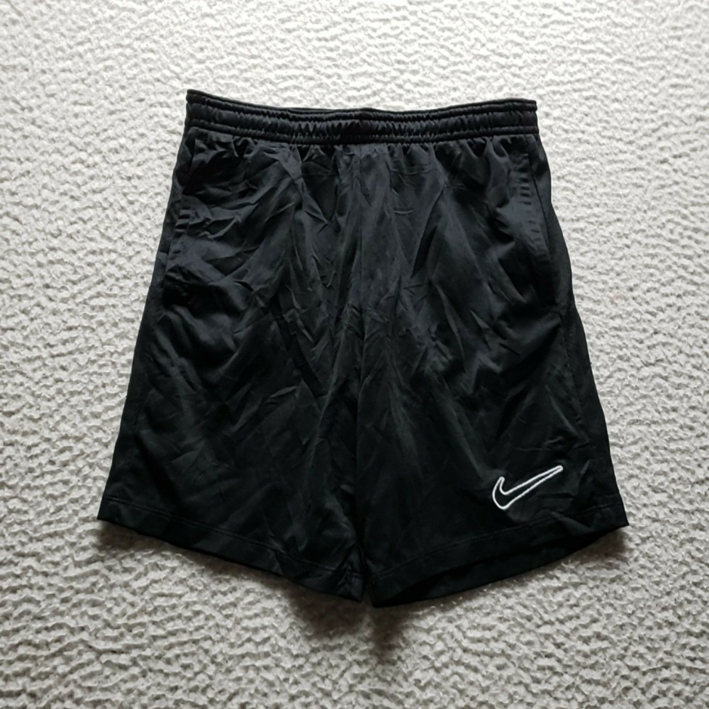 Nike Dri-FIT Shorts Mens M Black Mesh 6 Inseam Elastic Waist Running Gym